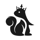 Squirrel queen logo stock illustration Squirrel queen logo stock illustration
