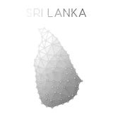 Sri Lanka polygonal vector map. stock illustration Sri Lanka polygonal vector map. stock illustration
