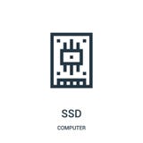 ssd从计算机汇集的象传染媒介 稀薄的线ssd概述象传染媒介例证 库存例证 ssd从计算机汇集的象传染媒介 稀薄的线ssd概述象传染媒介例证 库存例证