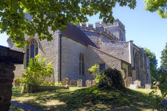 St. Andrew parish church in Great Linford, Buckinghamshire Royalty Free Stock Photography St. Andrew parish church in Great Linford, Buckinghamshire Royalty Free Stock Photography