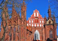 St. Anna And Bernardinu Church, Vilnius, Lithuania Royalty Free Stock Photography