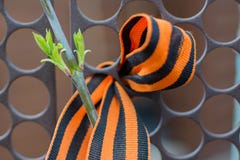 St. George ribbon - a symbol of the great victory stock image St. George ribbon - a symbol of the great victory stock image