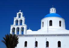 St Gerasimos Church Fira, Santorini, Grecia Immagine Stock St Gerasimos Church Fira, Santorini, Grecia Immagine Stock