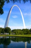 St. Louis Arch And Reflection Stock Photo