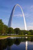 St. Louis Arch And Reflection Royalty Free Stock Photos
