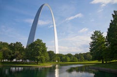 St. Louis Arch And Reflection Royalty Free Stock Photography