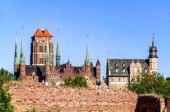St Maryjna katedra i ruiny w Gdańskim, Polska St Maryjna katedra i ruiny w Gdańskim, Polska