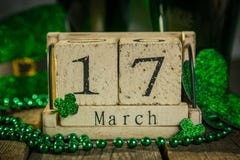 St. Patricks day concept - green beer and symbols Stock Photo St. Patricks day concept - green beer and symbols Stock Photo