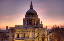 St Paul's Cathedral at dusk stock photography St Paul's Cathedral at dusk stock photography
