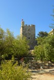 The French tower of Bodrum Castle in Aegean Coast of Turkey. Mugla stock photography The French tower of Bodrum Castle in Aegean Coast of Turkey. Mugla stock photography