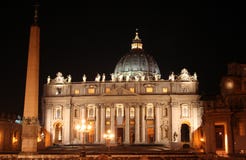 St. Peter S (Rome-Italy)Night Royalty Free Stock Image