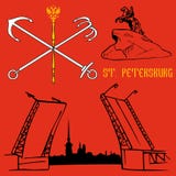 St Petersburg flaga ilustracja wektor St Petersburg flaga ilustracja wektor