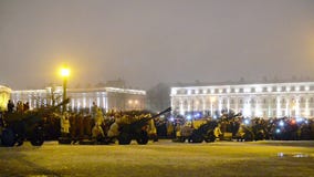 St Petersburg, Rusia - 27 de enero 2017: Día de gloria militar de Rusia - día de liberación completa de Leningrad de almacen de video St Petersburg, Rusia - 27 de enero 2017: Día de gloria militar de Rusia - día de liberación completa de Leningrad de almacen de video