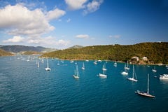 St. Thomas Harbor With Boats Royalty Free Stock Photography St. Thomas Harbor With Boats Royalty Free Stock Photography