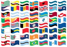 Staatsflaggeteil eines vollen Sets stock abbildung Staatsflaggeteil eines vollen Sets stock abbildung