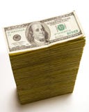 Stack of 100 dollar bills
