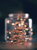 Stack of cookies on wood table stock image Stack of cookies on wood table stock image