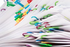 Stack of documents with clips Royalty Free Stock Image Stack of documents with clips Royalty Free Stock Image