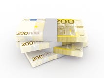 Stack Of 200 Euro Bills Royalty Free Stock Image