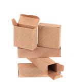 Stack Of Brown Gift Boxes. Stock Image