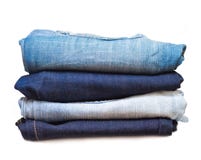 Stack Of Jeans Royalty Free Stock Photos Stack Of Jeans Royalty Free Stock Photos
