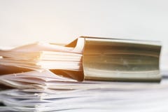 Stack of Paper documents with clip, Pile of unfinished documents royalty free stock photo Stack of Paper documents with clip, Pile of unfinished documents royalty free stock photo