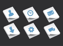 Stack Of Paper with icons royalty free illustration Stack Of Paper with icons royalty free illustration