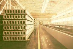 Stack of precast reinforced concrete slabs in a factory workshop royalty free stock image Stack of precast reinforced concrete slabs in a factory workshop royalty free stock image