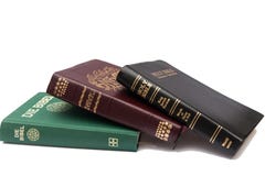 Stack of three Holy Bibles Stock Images Stack of three Holy Bibles Stock Images