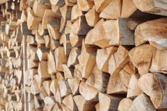 Stacked firewood as background, closeup. royalty free stock photography Stacked firewood as background, closeup. royalty free stock photography