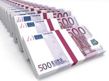 Stacks of money. Five hundred euros. Royalty Free Stock Photo Stacks of money. Five hundred euros. Royalty Free Stock Photo