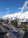Stade du football et de rugby de parc d'AAMI à la rue Melbourne de cygne photo stock Stade du football et de rugby de parc d'AAMI à la rue Melbourne de cygne photo stock