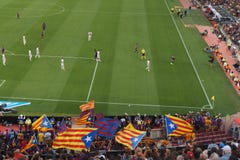 Stadio di Camp Nou, Barcellona, Spagna - 2 settembre 2018 immagine stock libera da diritti Stadio di Camp Nou, Barcellona, Spagna - 2 settembre 2018 immagine stock libera da diritti