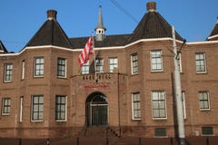 Stadion av fotbollslaget Sparta namngav den Kasteel slotten i det västra av Rotterdam arkivfoto Stadion av fotbollslaget Sparta namngav den Kasteel slotten i det västra av Rotterdam arkivfoto