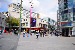 Stadsmitten shoppar, Birmingham arkivbilder Stadsmitten shoppar, Birmingham arkivbilder