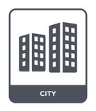 stadspictogram in in ontwerpstijl Stadspictogram op witte achtergrond wordt geïsoleerd die eenvoudige en moderne vlakke symbool v stock illustratie stadspictogram in in ontwerpstijl Stadspictogram op witte achtergrond wordt geïsoleerd die eenvoudige en moderne vlakke symbool v stock illustratie