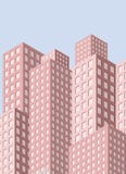 Stadtansicht mit Wolkenkratzern vektor abbildung Stadtansicht mit Wolkenkratzern vektor abbildung