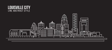 Stadtbild-Baulinie Kunst Vektor-Illustrationsdesign - Louisville-Stadt vektor abbildung Stadtbild-Baulinie Kunst Vektor-Illustrationsdesign - Louisville-Stadt vektor abbildung