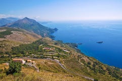 Stadtbild. Panoramablick von Maratea. Basilikata. Italien. lizenzfreies stockbild Stadtbild. Panoramablick von Maratea. Basilikata. Italien. lizenzfreies stockbild