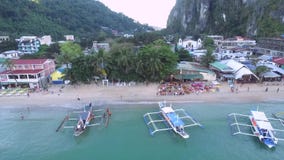 Stadtbild und Landschaft EL Nido Schöne Stadt in Palawan, Philippinen stock footage Stadtbild und Landschaft EL Nido Schöne Stadt in Palawan, Philippinen stock footage
