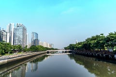 Stadtlandschaft in Guangzhou China lizenzfreie stockfotos Stadtlandschaft in Guangzhou China lizenzfreie stockfotos
