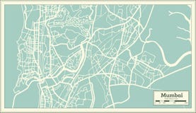 Stadtplan Mumbais Indien im Retrostil Antilocapra Americana lizenzfreie abbildung Stadtplan Mumbais Indien im Retrostil Antilocapra Americana lizenzfreie abbildung