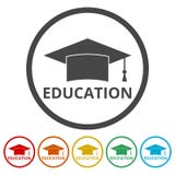 Staffelungskappe, Bildung, 6 Farben eingeschlossen Lizenzfreies Stockbild Staffelungskappe, Bildung, 6 Farben eingeschlossen Lizenzfreies Stockbild