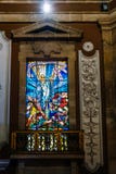 Stained glass window in a church in porto portugal stock photo Stained glass window in a church in porto portugal stock photo