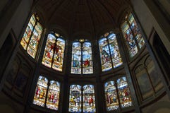 Stained-glass Windows In Dome Church Hoorn Royalty Free Stock Images Stained-glass Windows In Dome Church Hoorn Royalty Free Stock Images