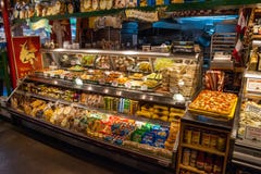 Stalla a Granville Island Public Market a Vancouver Immagine Stock Stalla a Granville Island Public Market a Vancouver Immagine Stock