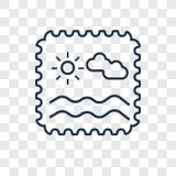 Stamp concept vector linear icon isolated on transparent backgro royalty free illustration Stamp concept vector linear icon isolated on transparent backgro royalty free illustration