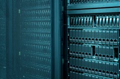 Stand with server hardware and lighting in modern data center motion blur royalty free stock photo Stand with server hardware and lighting in modern data center motion blur royalty free stock photo