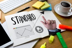 STANDARD go Quality Assurance , Standard Operating Procedure , I royalty free stock photography STANDARD go Quality Assurance , Standard Operating Procedure , I royalty free stock photography