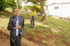 Boys` Formal Dress and Expression royalty free stock image Boys` Formal Dress and Expression royalty free stock image